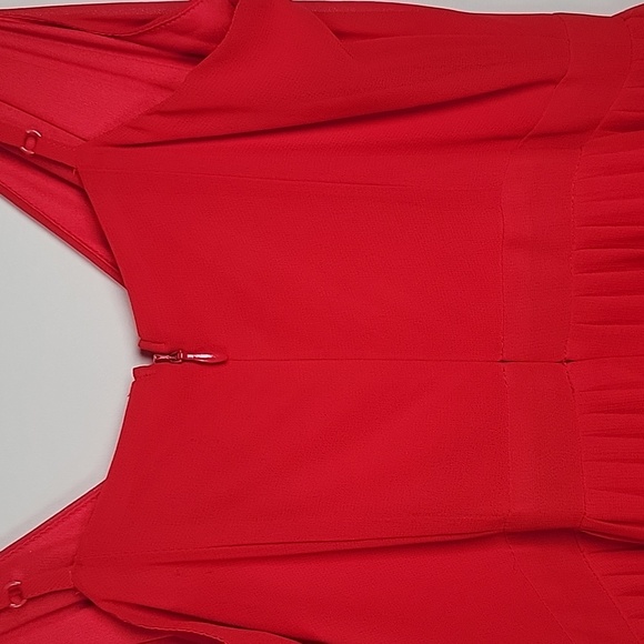 Express women pleated red dress - Picture 6 of 8